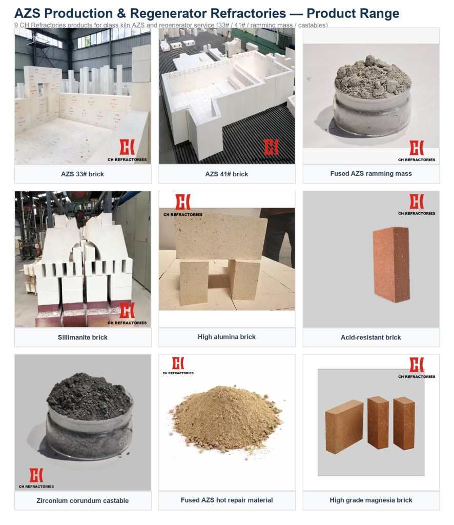 CH Refractories AZS Production Product Grid