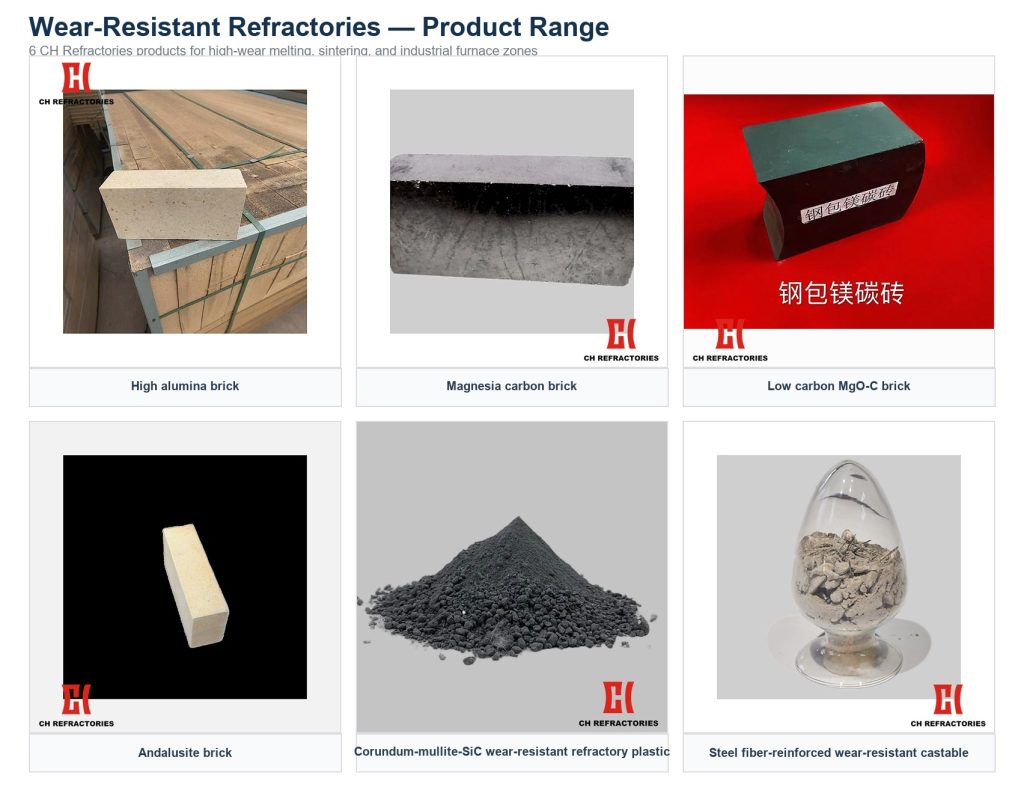 CH Refractories Industrial Furnace Wear-Resistant Refractories Product Grid