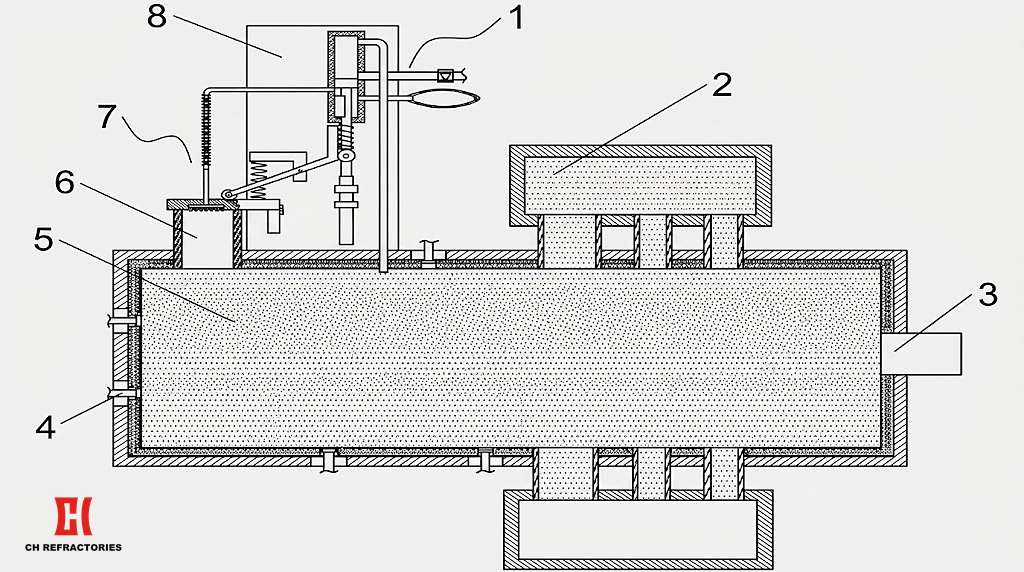CH Refractories glass furnace superstructure