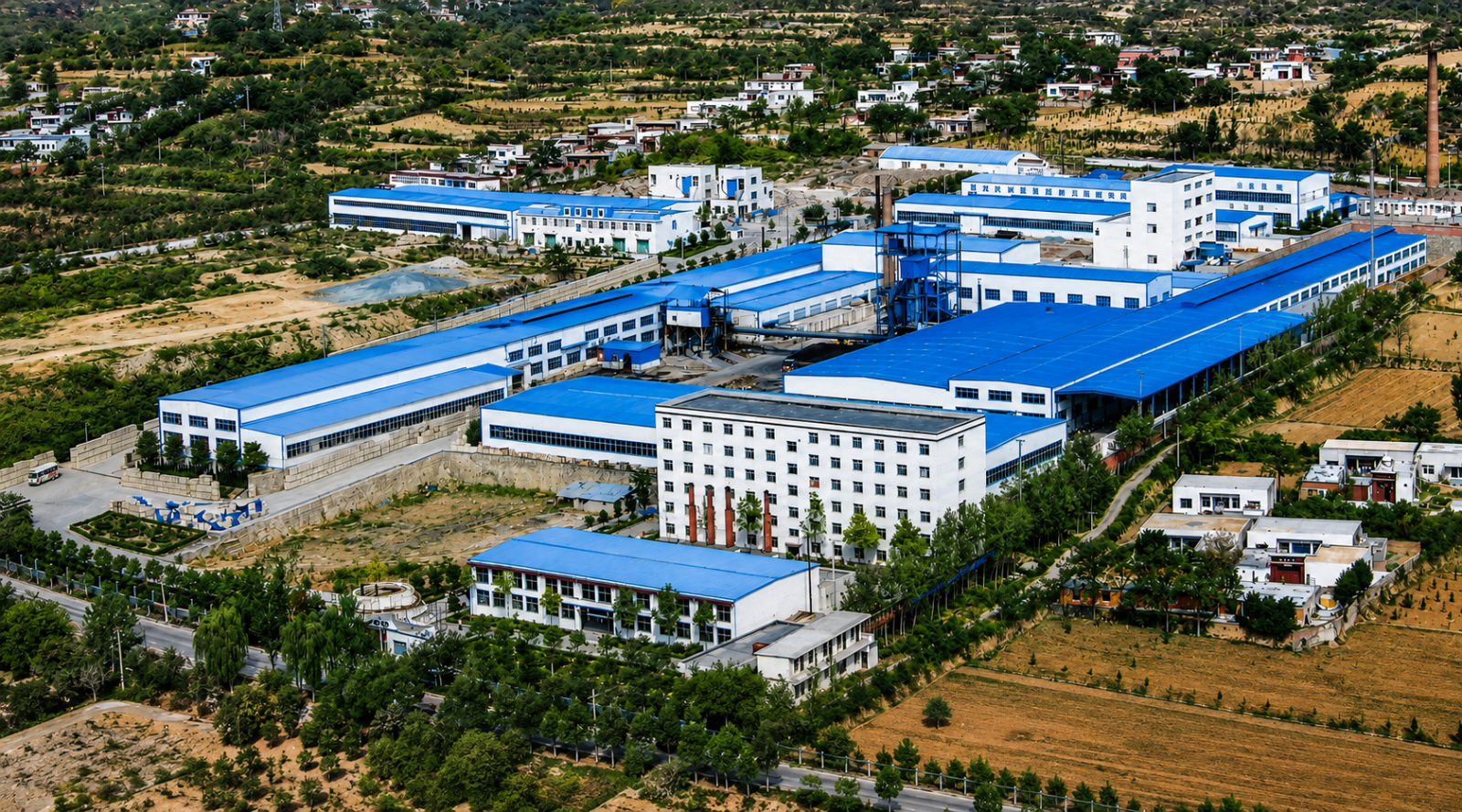 Leading refractory material manufacturer and supplier -Top view of the CH Refractories production plant
